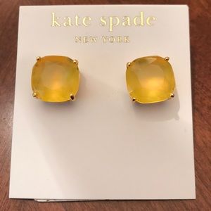 💛 Kate Spade Yellow 14k GF Square Earrings